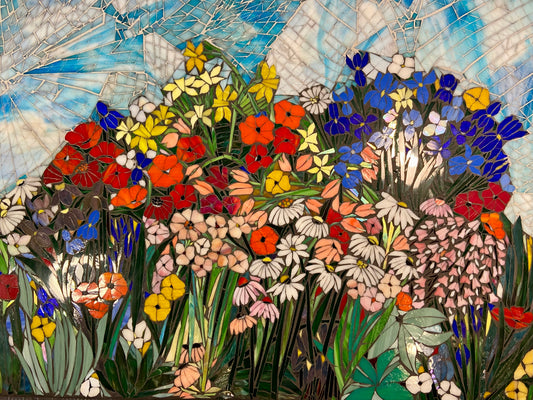 Stained Glass Mosaic Desert Garden