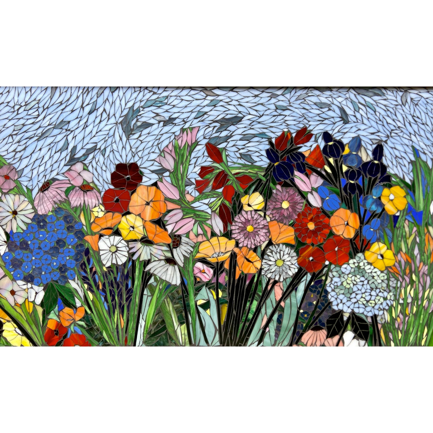 Stained Glass Mosaic Wildflower Garden