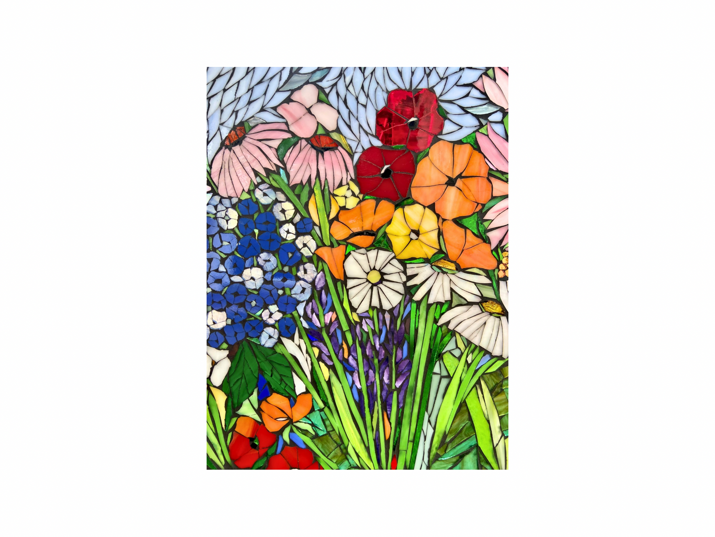 Stained Glass Mosaic Wildflower Garden