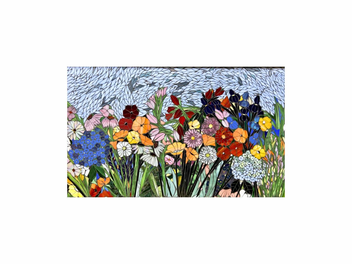 Stained Glass Mosaic Wildflower Garden