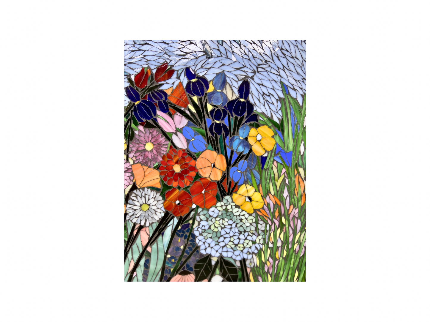 Stained Glass Mosaic Wildflower Garden