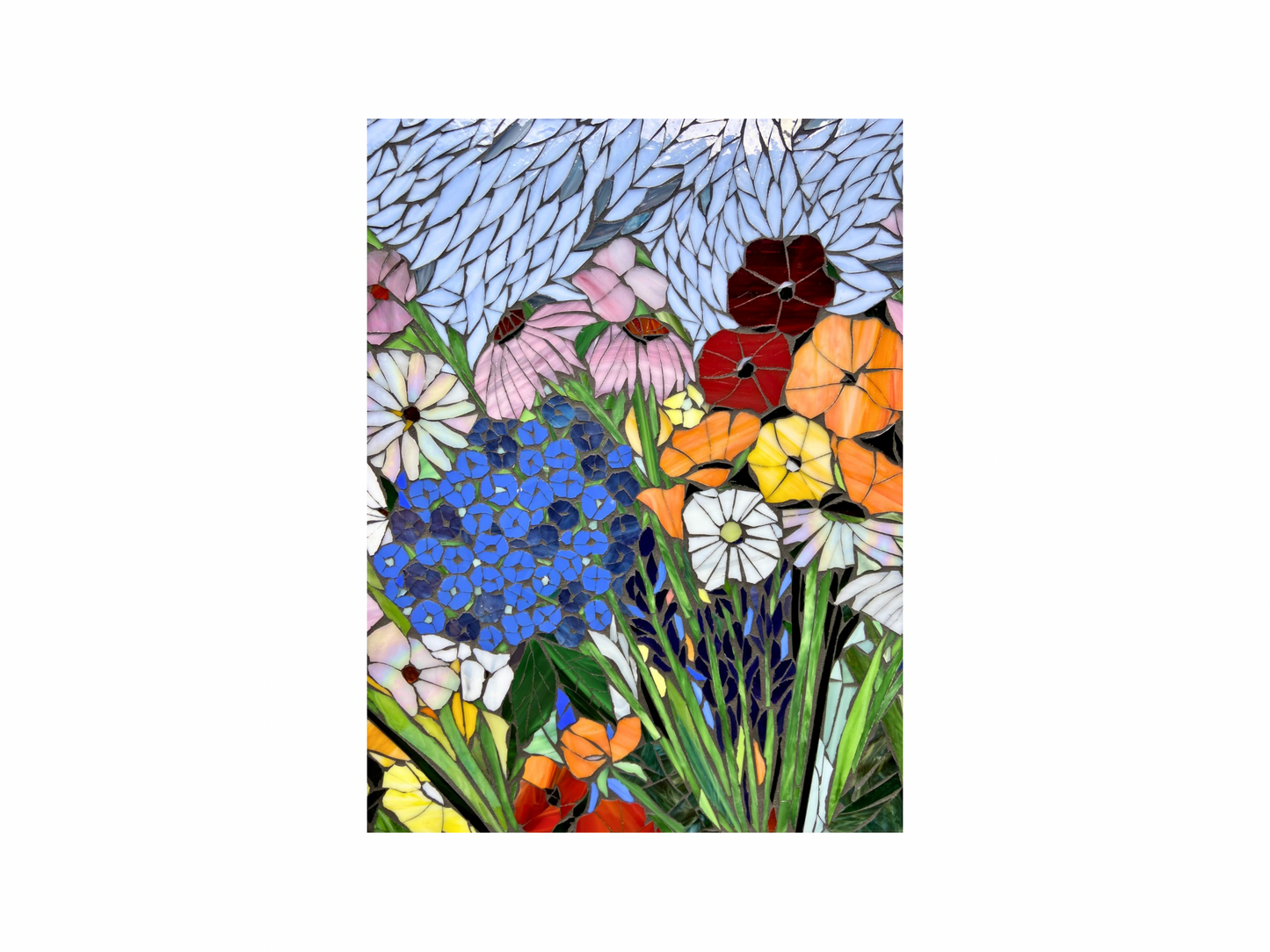 Stained Glass Mosaic Wildflower Garden