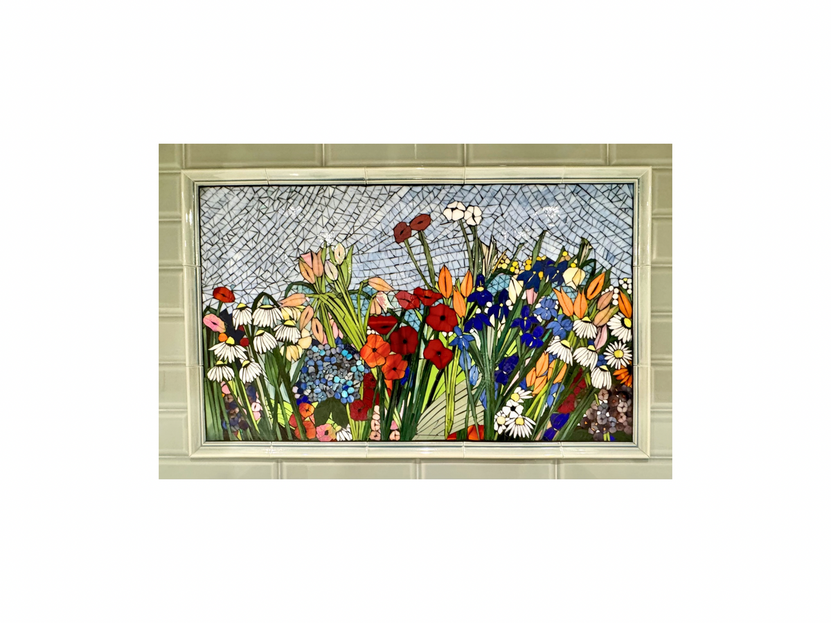 Large Custom Stained Glass Mosaic Backsplash