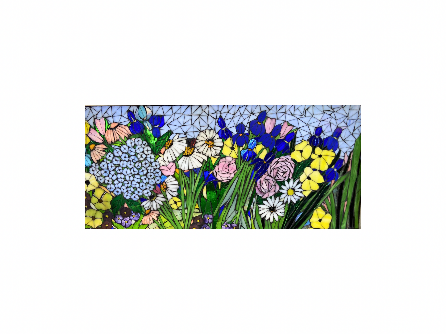 Stained Glass Flower Mosaic Window