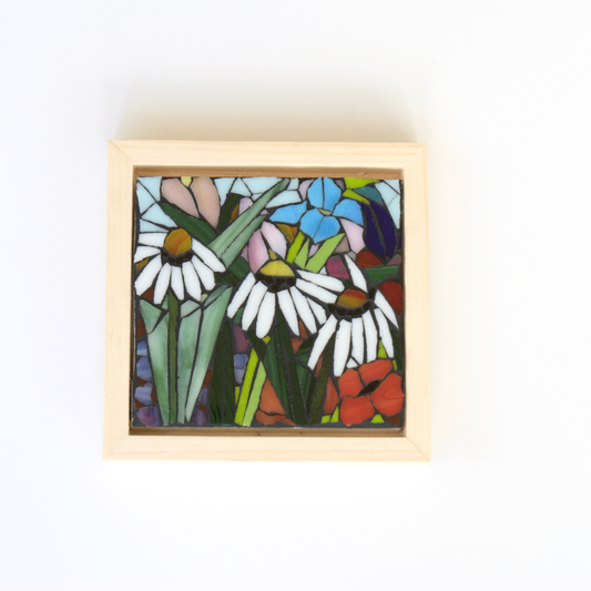 Small Stained Flower Glass Mosaic
