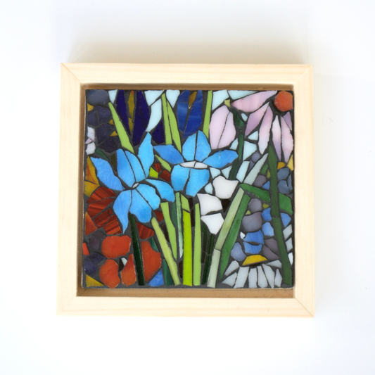 Small Stained Flower Glass Mosaic