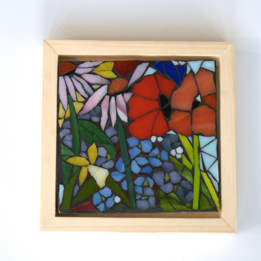 Small Stained Flower Glass Mosaic
