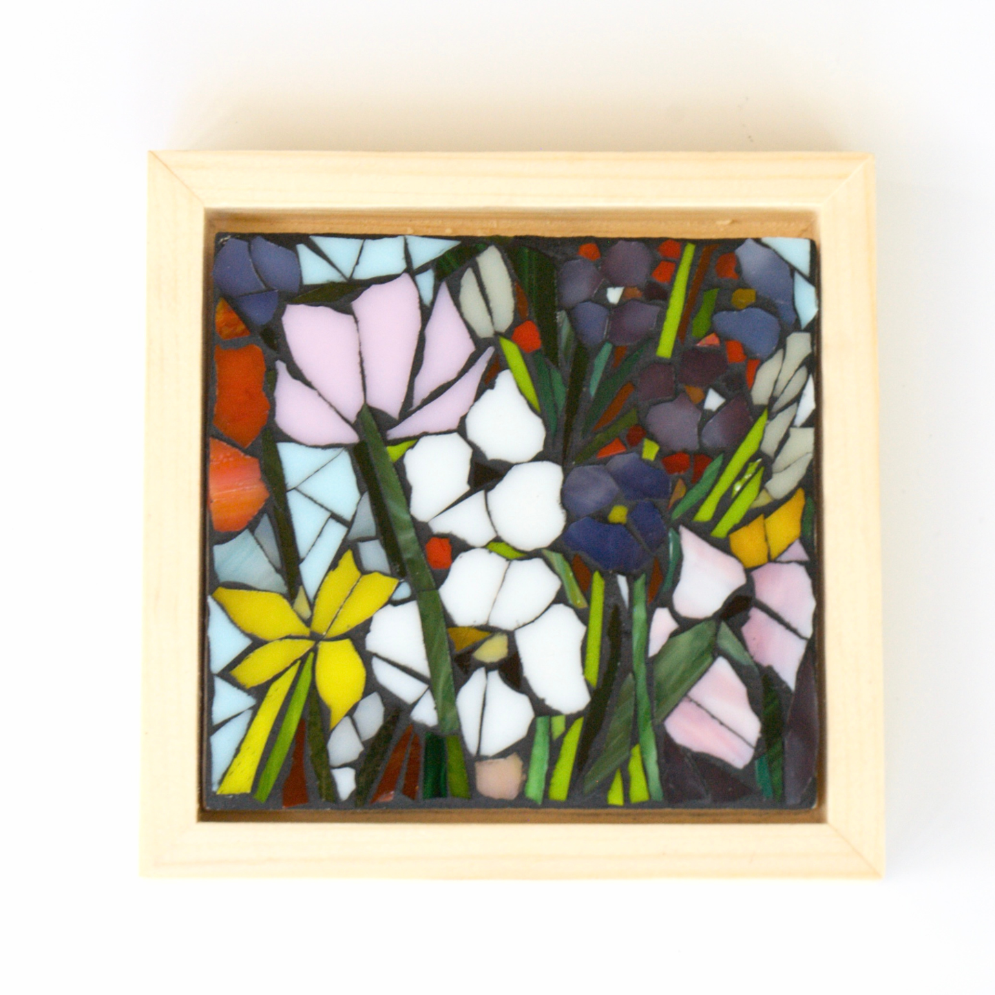 Small Stained Flower Glass Mosaic