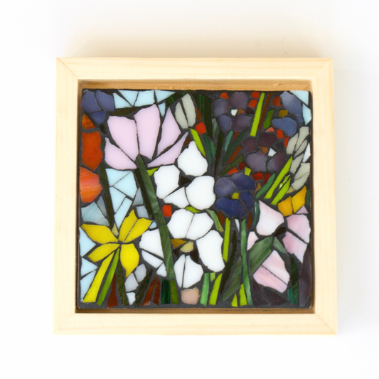 Small Stained Flower Glass Mosaic