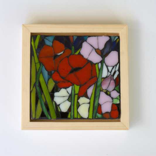 Small Stained Flower Glass Mosaic