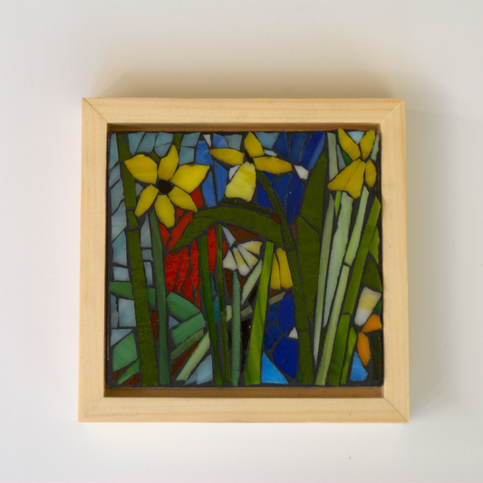 Small Stained Flower Glass Mosaic
