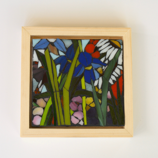 Small Stained Flower Glass Mosaic