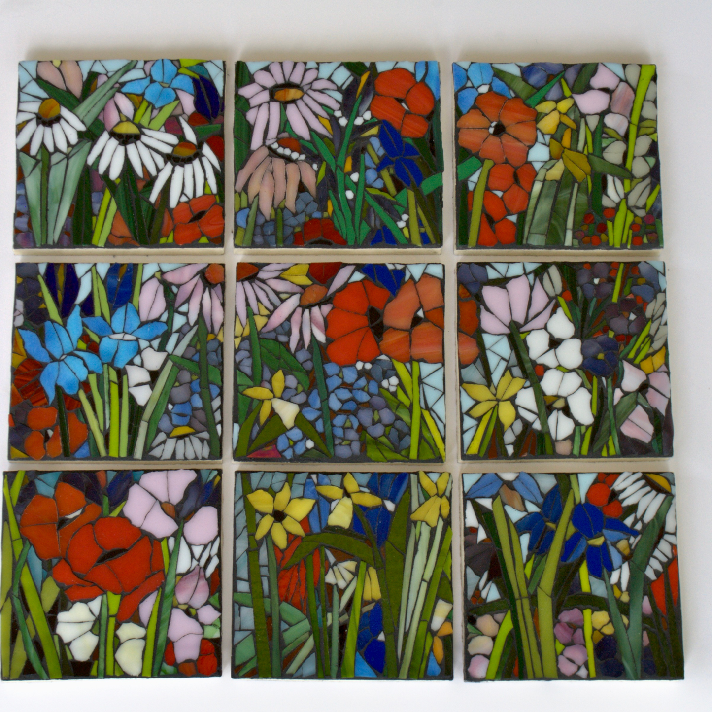 Small Stained Flower Glass Mosaic