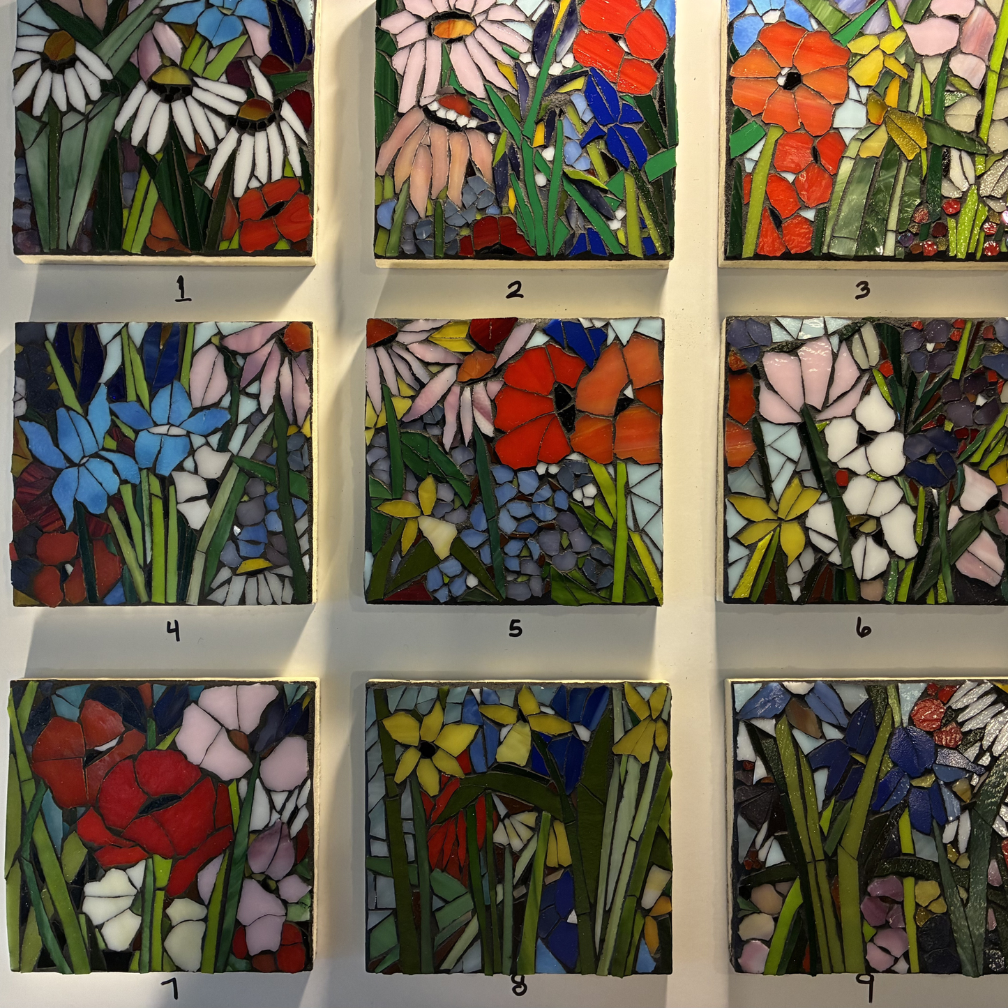 Small Stained Flower Glass Mosaic